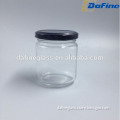 High quality wholesale custom made cheap glass jars with metal lids 200ml